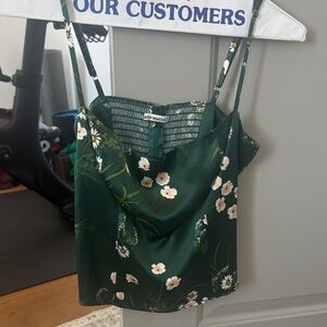 Reformation Floral Green Cami Top